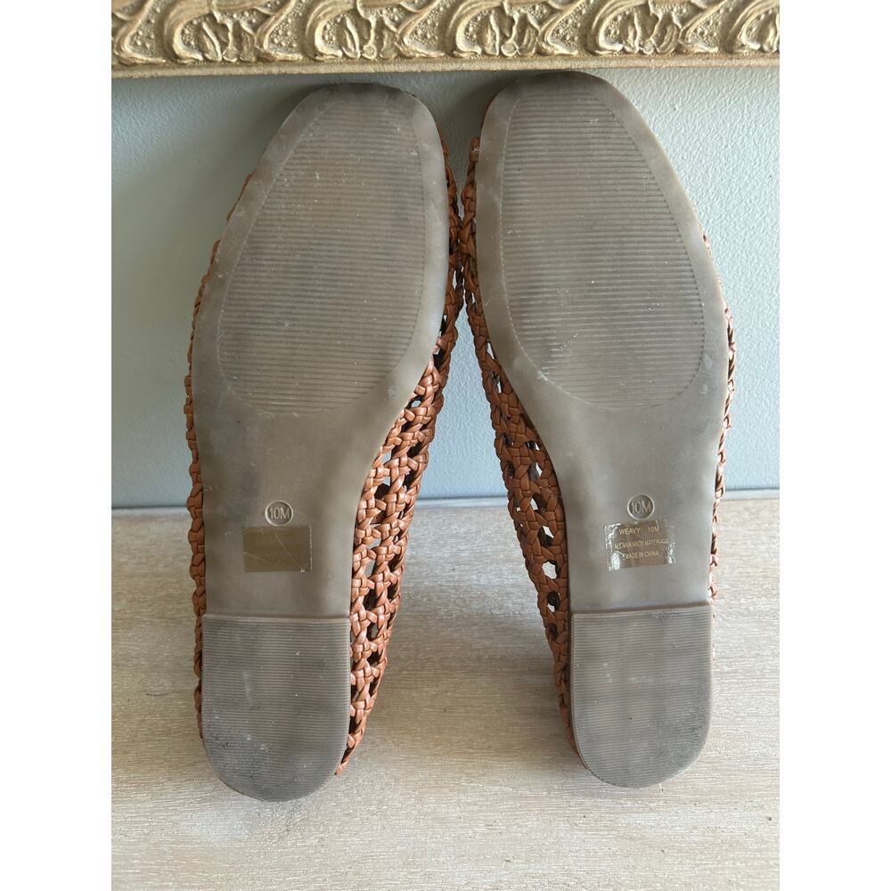 Cushionaire ballet woven brown spring flats , size 10 - Picture 4 of 5